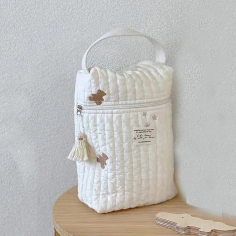 Quilted Baby Diaper Caddy Organizer