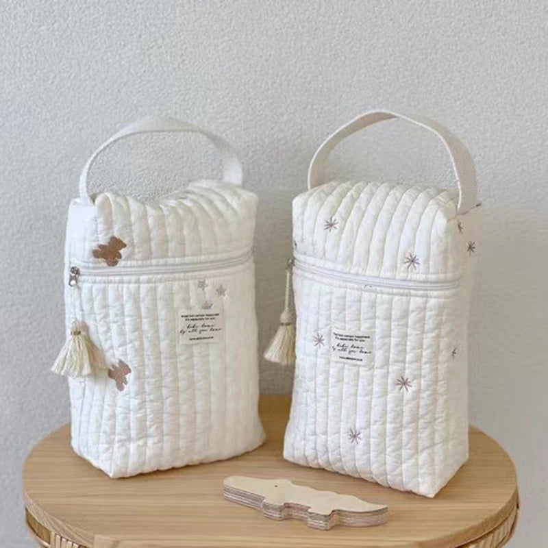 Quilted Baby Diaper Caddy Organizer