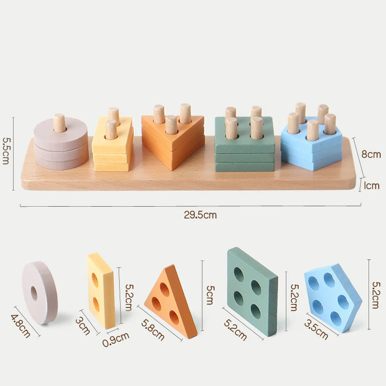 Montessori-Wooden Sorting & Stacking Toys