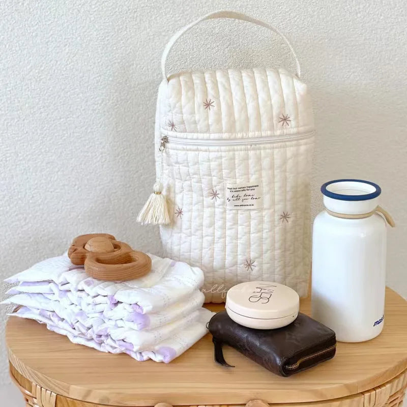Quilted Baby Diaper Caddy Organizer
