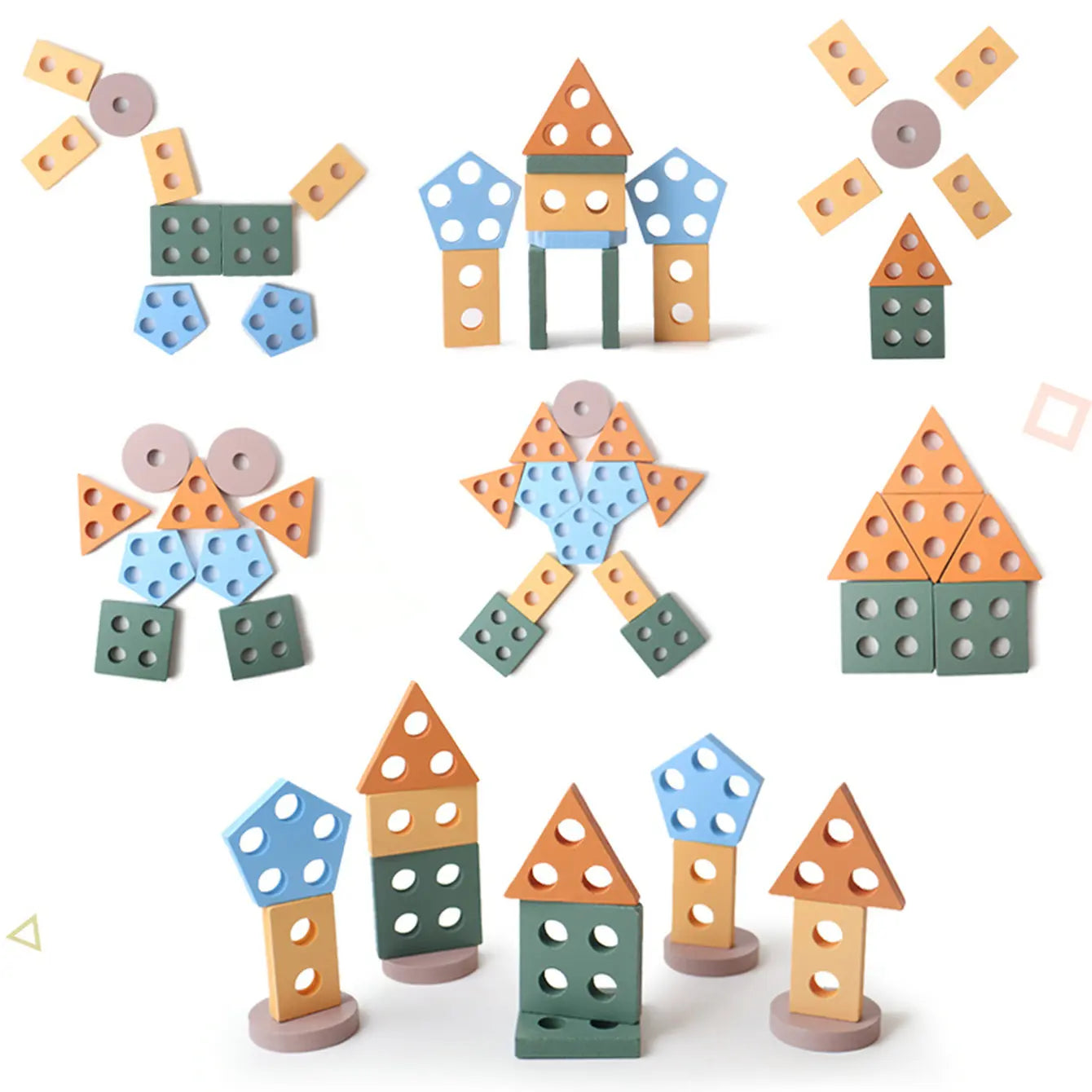 Montessori-Wooden Sorting & Stacking Toys