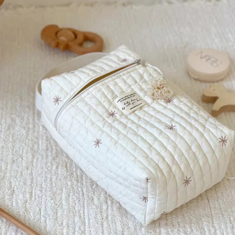 Quilted Baby Diaper Caddy Organizer