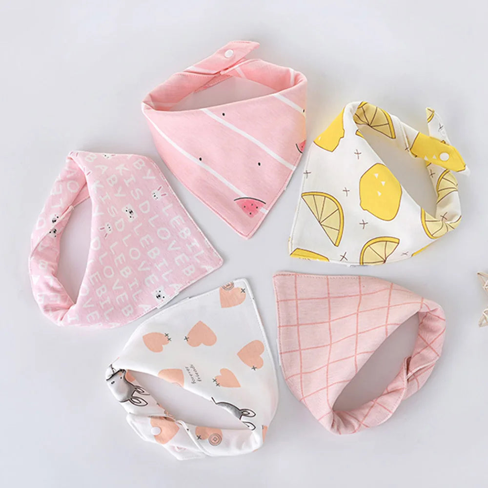 5pcs Cotton Bandana Bibs