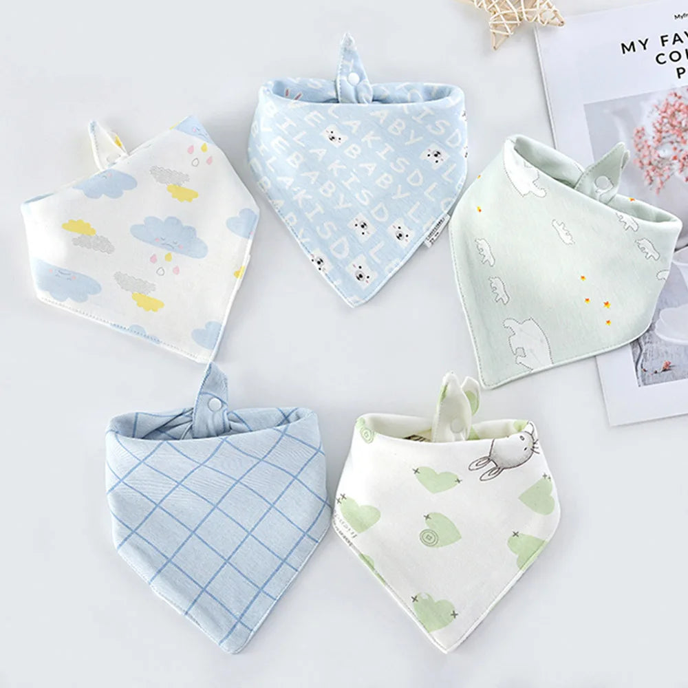 5pcs Cotton Bandana Bibs