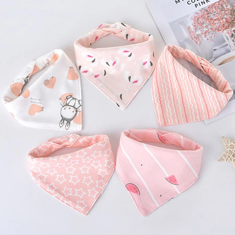 5pcs Cotton Bandana Bibs