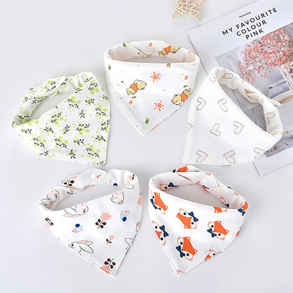 5pcs Cotton Bandana Bibs