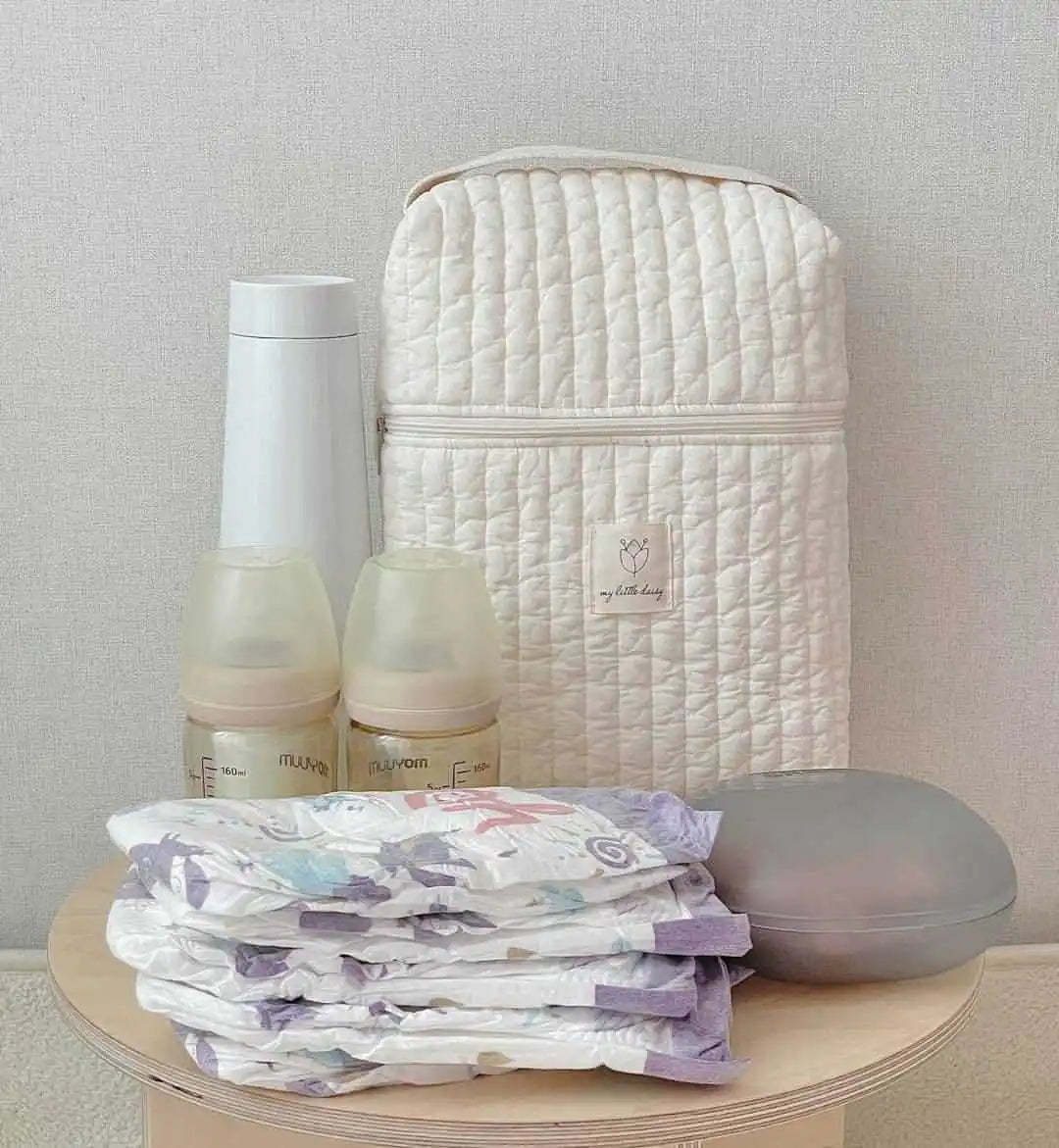Quilted Baby Diaper Caddy Organizer
