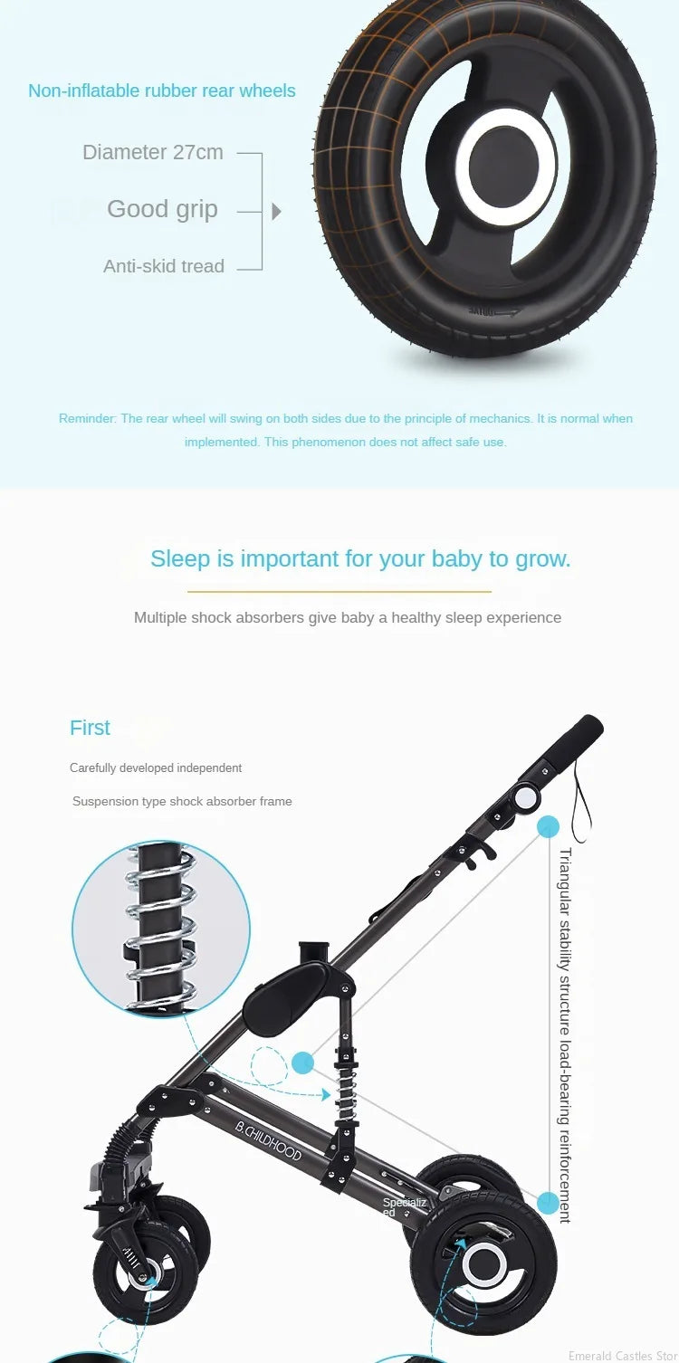 Jojo Baby stroller 3 in 1 stroller