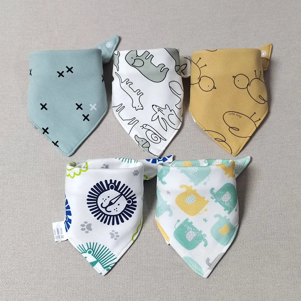 5pcs Cotton Bandana Bibs