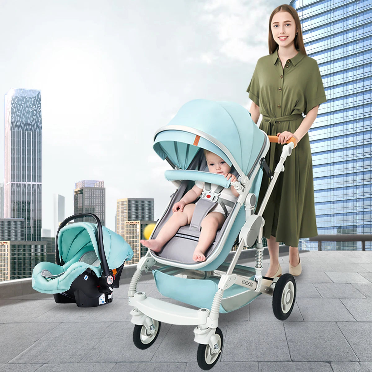 Jojo Baby stroller 3 in 1 stroller