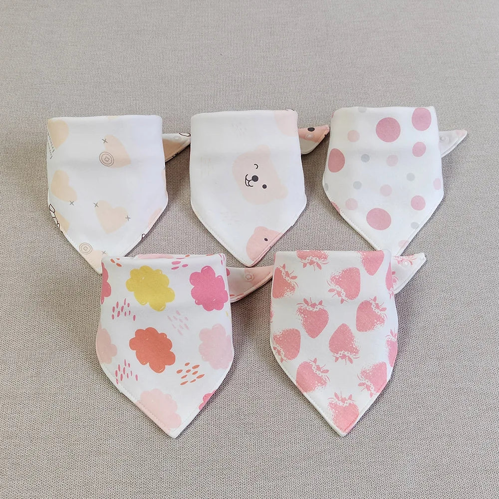 5pcs Cotton Bandana Bibs