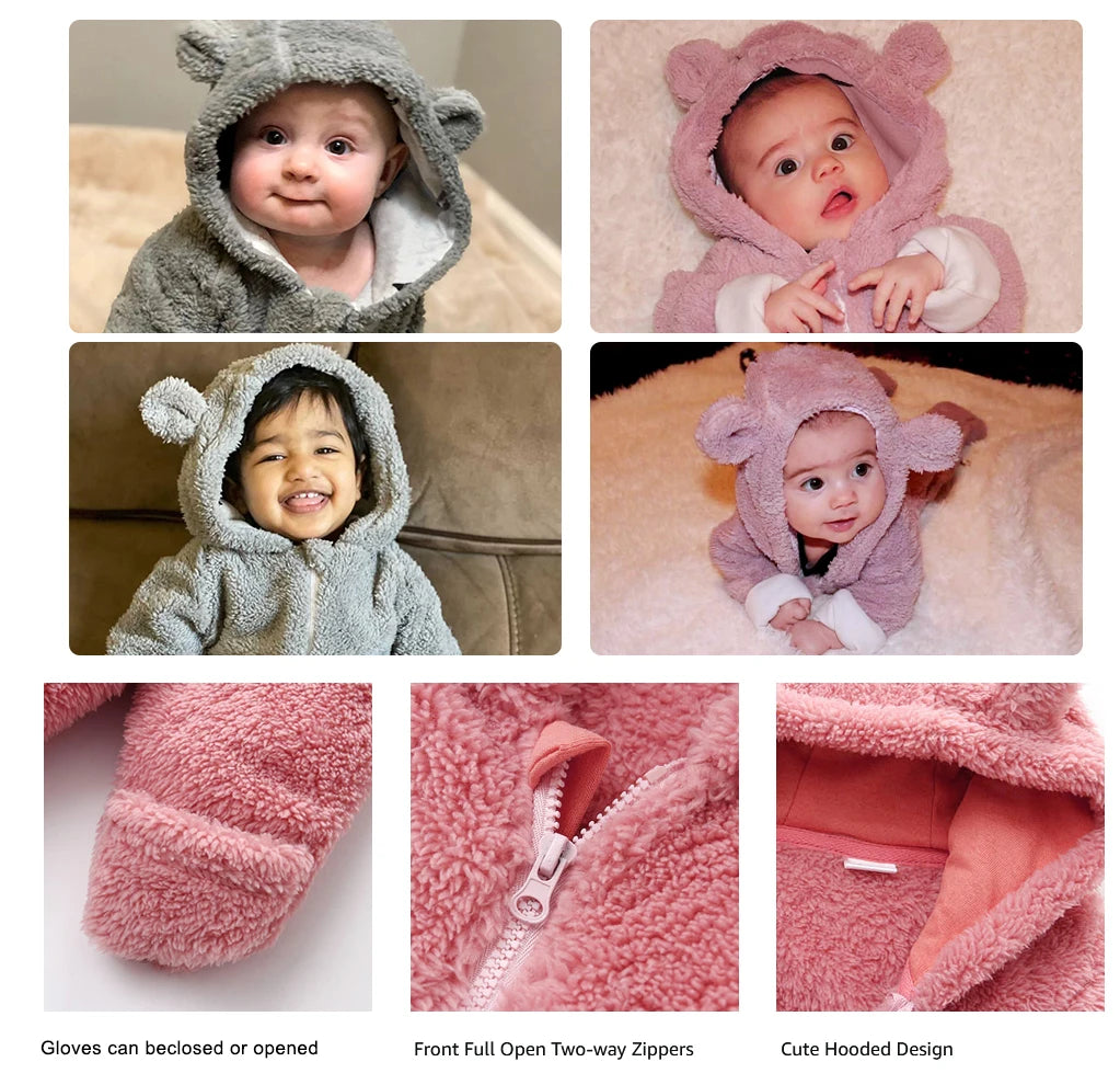 Newborn Baby Fleece Rompers