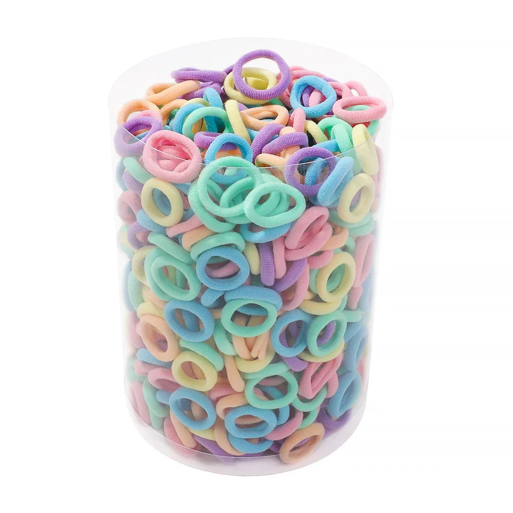 50PCS Colorful Basic Nylon Ealstic Hair Ties