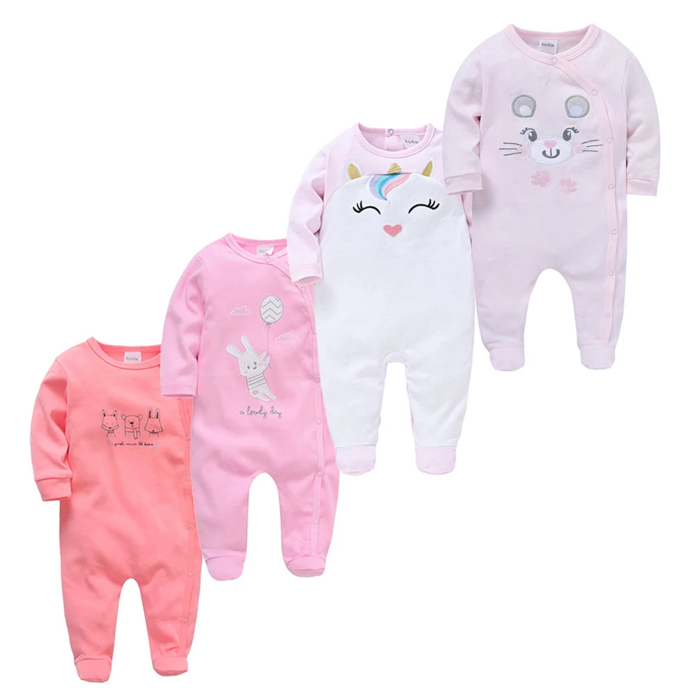 4 Pcs Kavkas Baby Rompers