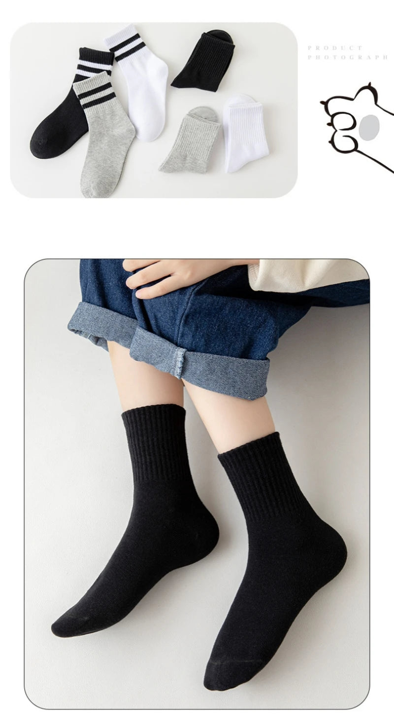 HIDY 5 Pairs Pure Cotton Socks