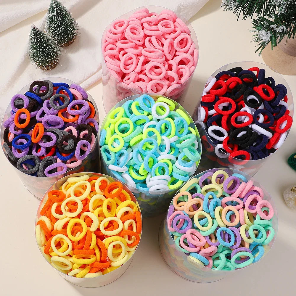 50PCS Colorful Basic Nylon Ealstic Hair Ties