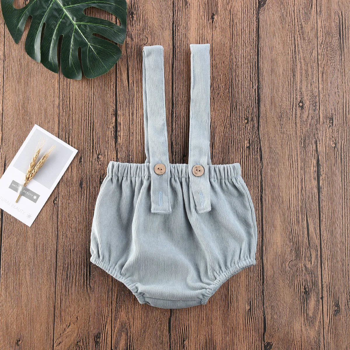 Christmas Unisex Corduroy Suspender Rompers
