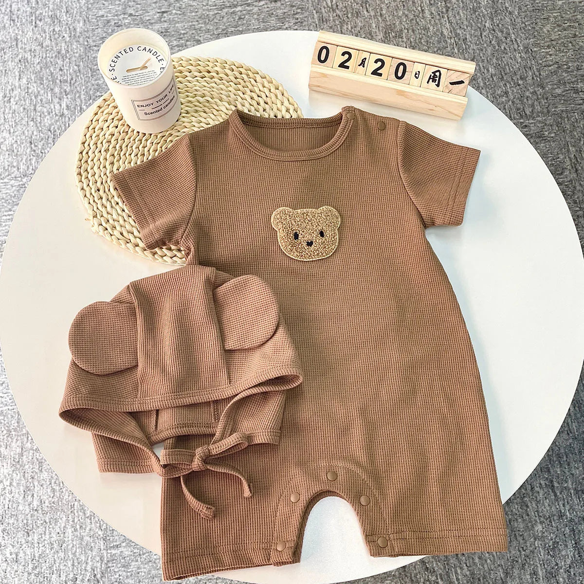 Summer Baby Romper With Hat