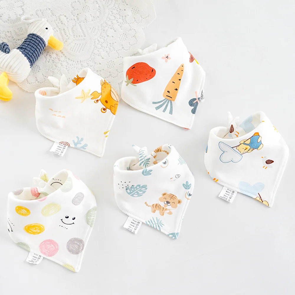 5pcs Cotton Bandana Bibs