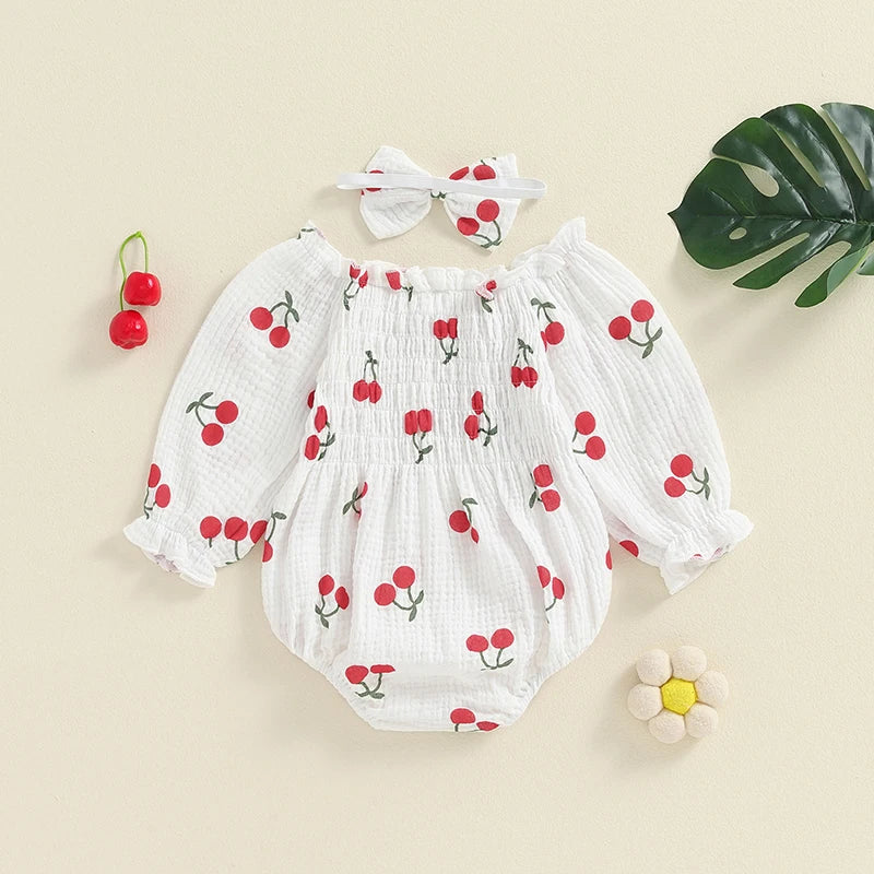 Tregren Baby Girls Valentine's Day Bodysuits with Headband