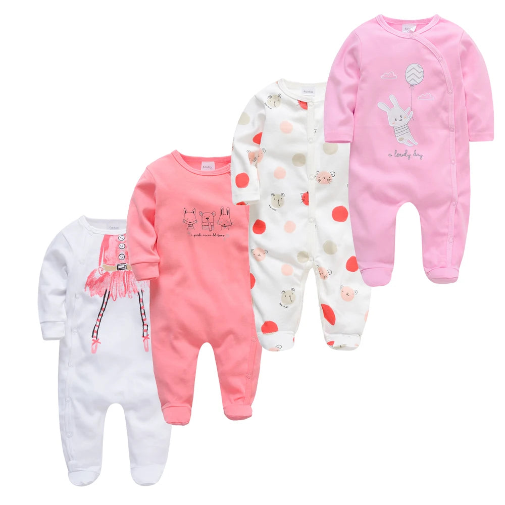 4 Pcs Kavkas Baby Rompers