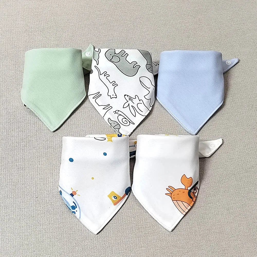 5pcs Cotton Bandana Bibs