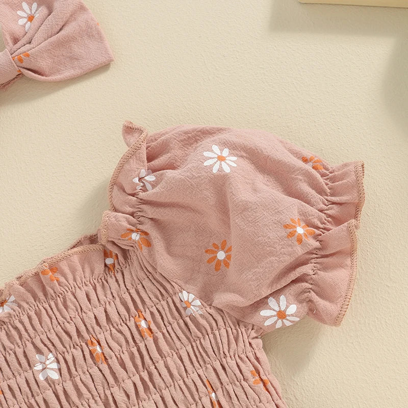 Tregren Baby Girls Valentine's Day Bodysuits with Headband