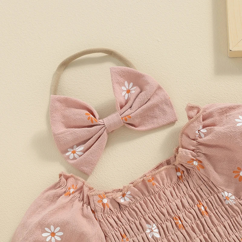 Tregren Baby Girls Valentine's Day Bodysuits with Headband