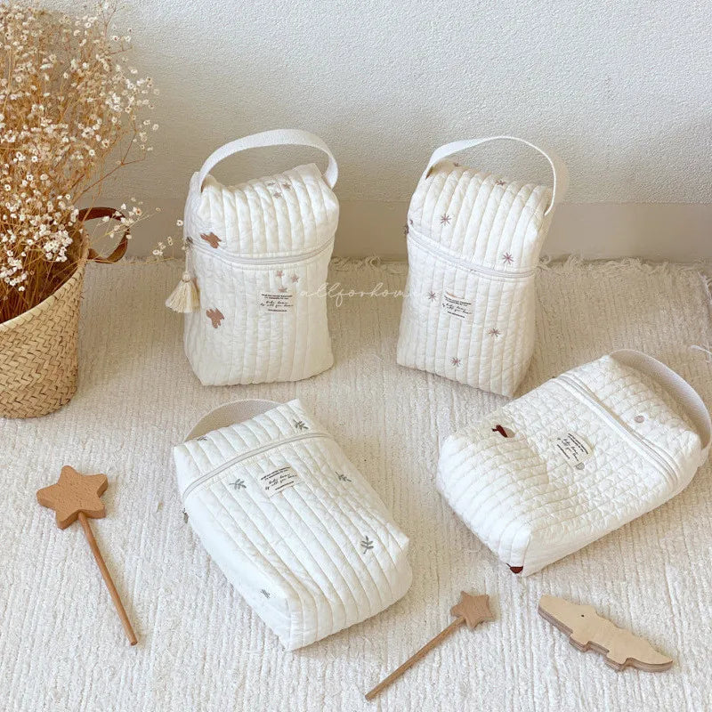 Quilted Baby Diaper Caddy Organizer