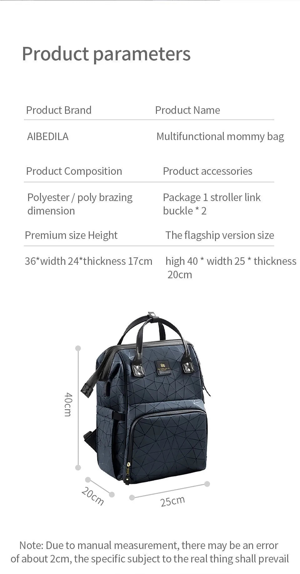 AIBEDILA Mommy Bag