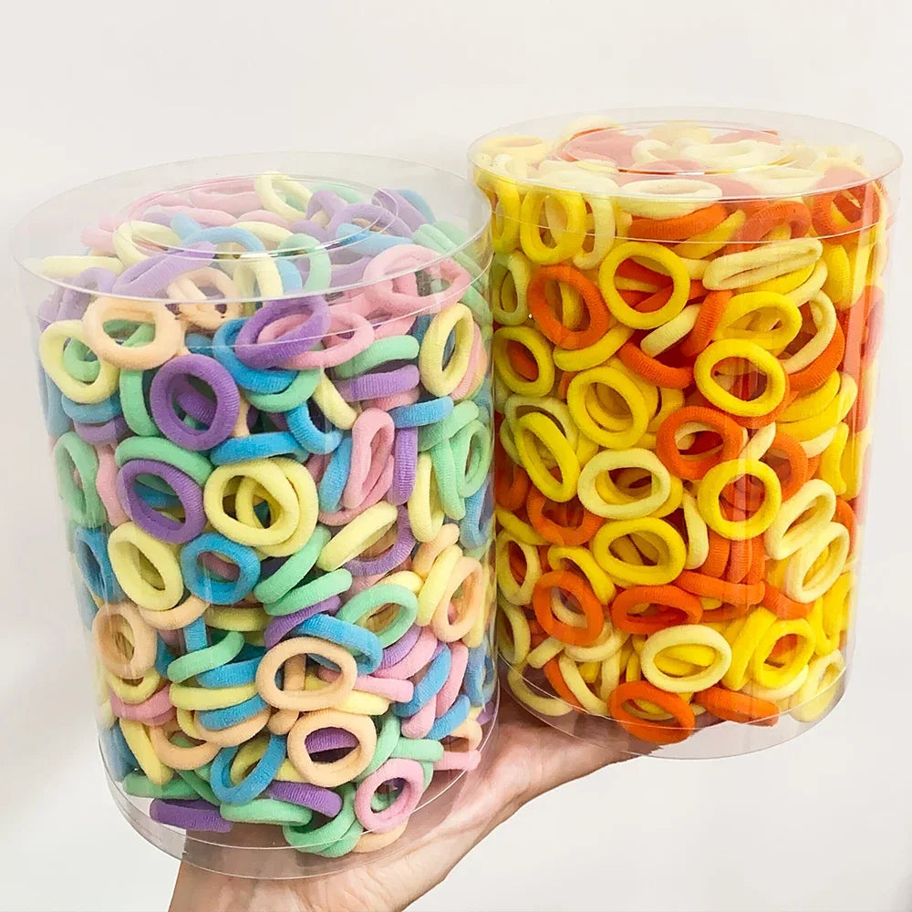 50PCS Colorful Basic Nylon Ealstic Hair Ties