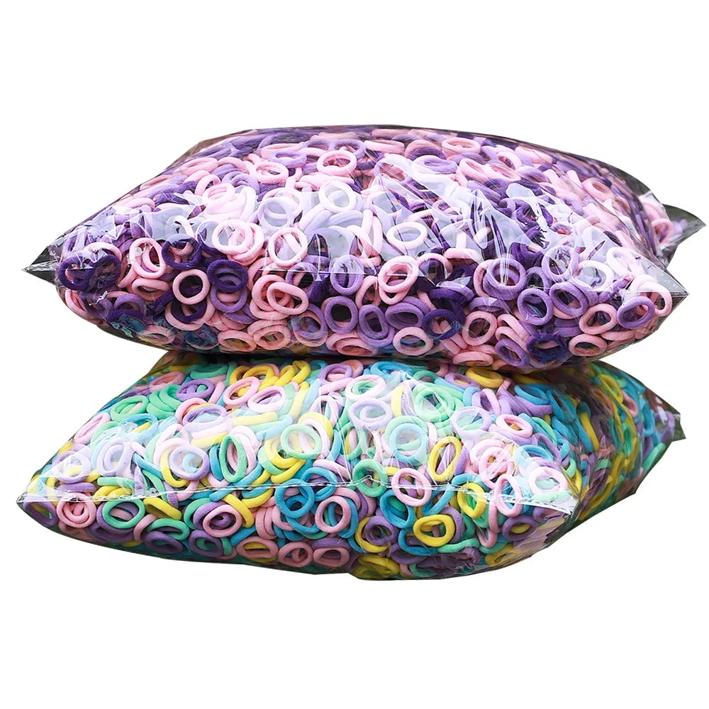 50PCS Colorful Basic Nylon Ealstic Hair Ties