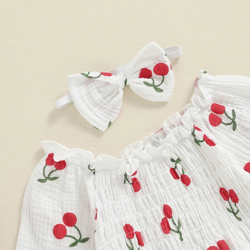 Tregren Baby Girls Valentine's Day Bodysuits with Headband