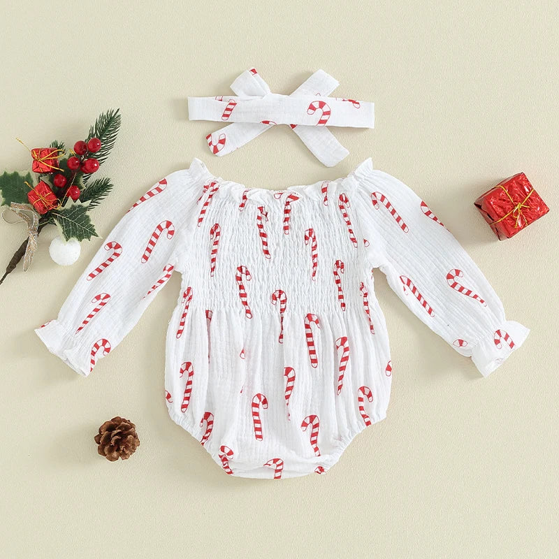 Tregren Baby Girls Valentine's Day Bodysuits with Headband