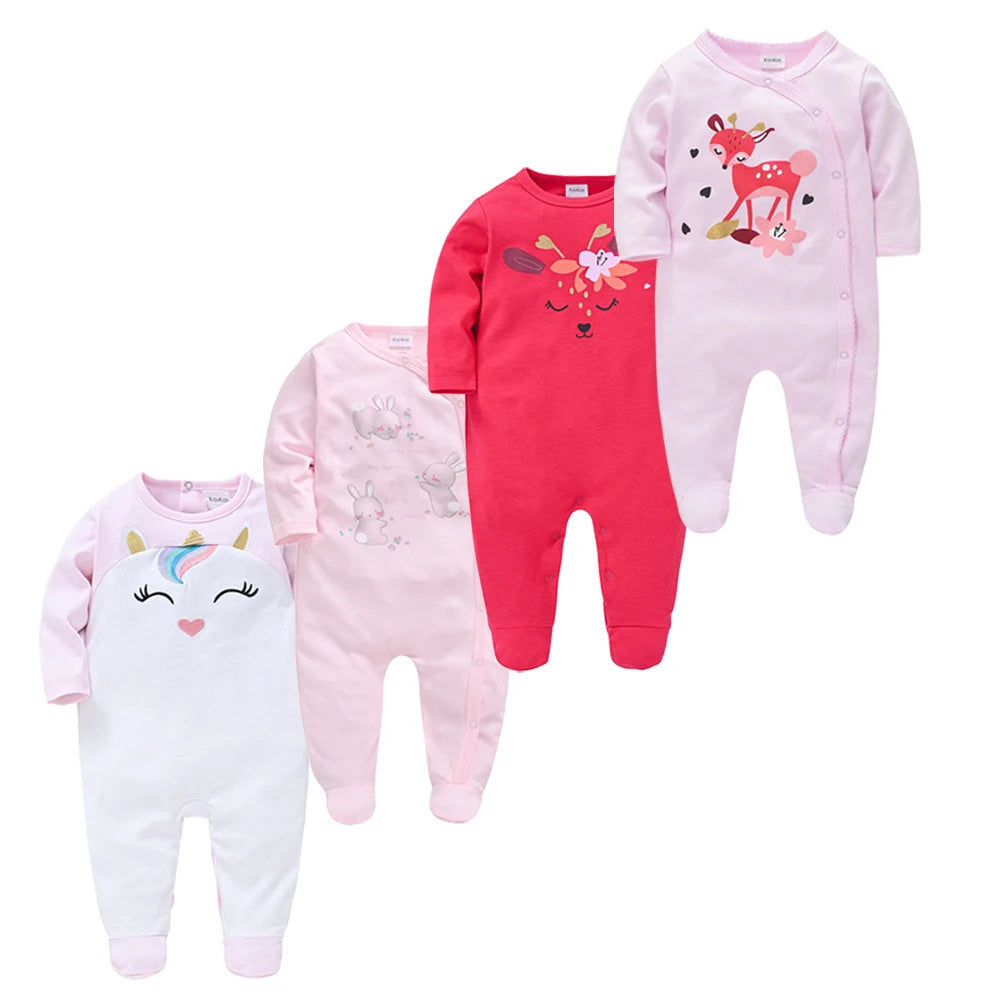 4 Pcs Kavkas Baby Rompers