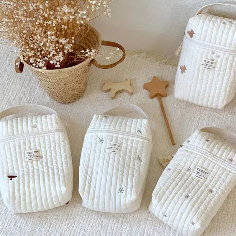 Quilted Baby Diaper Caddy Organizer