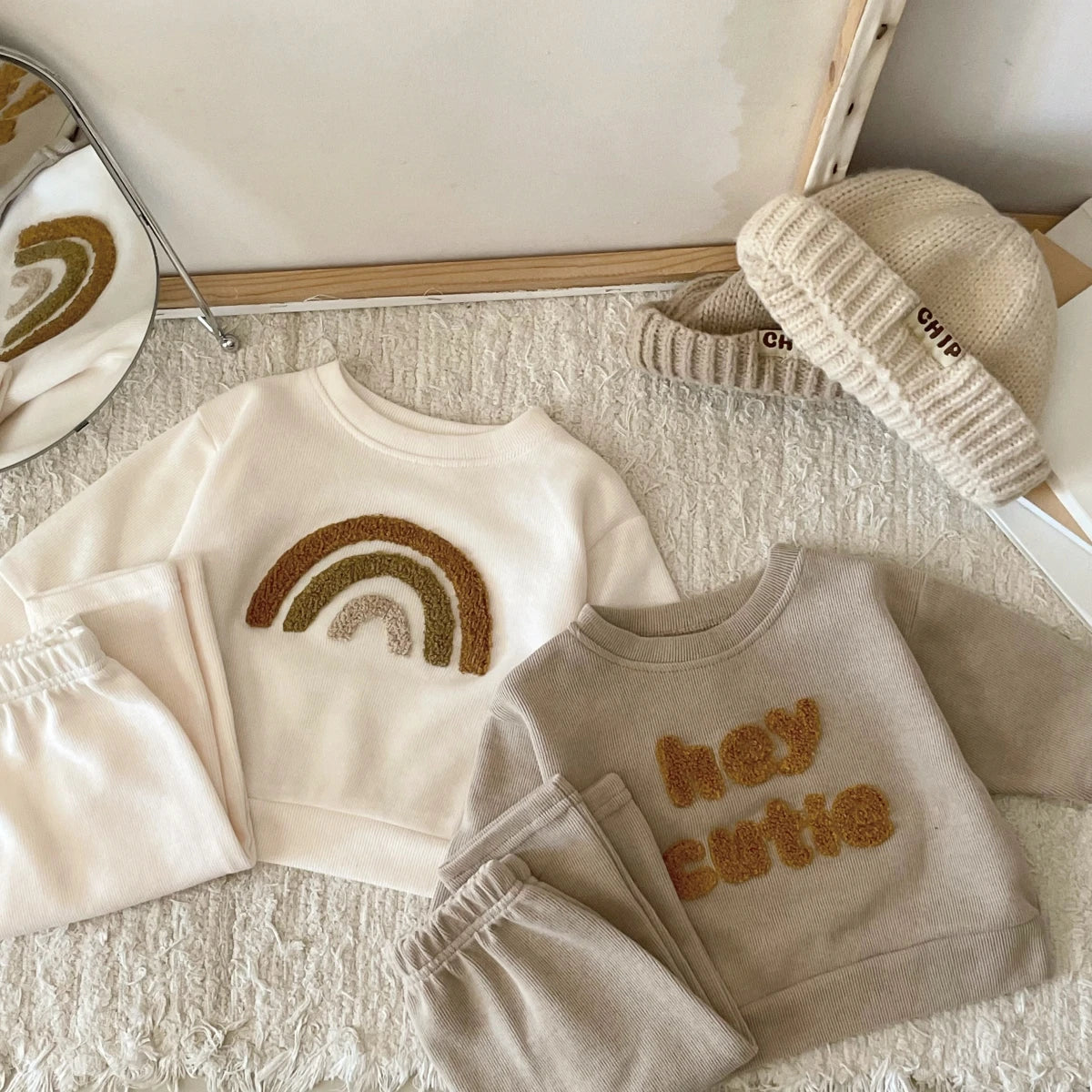 COCO Autumn Sweatshirt Pants 2Pcs Set
