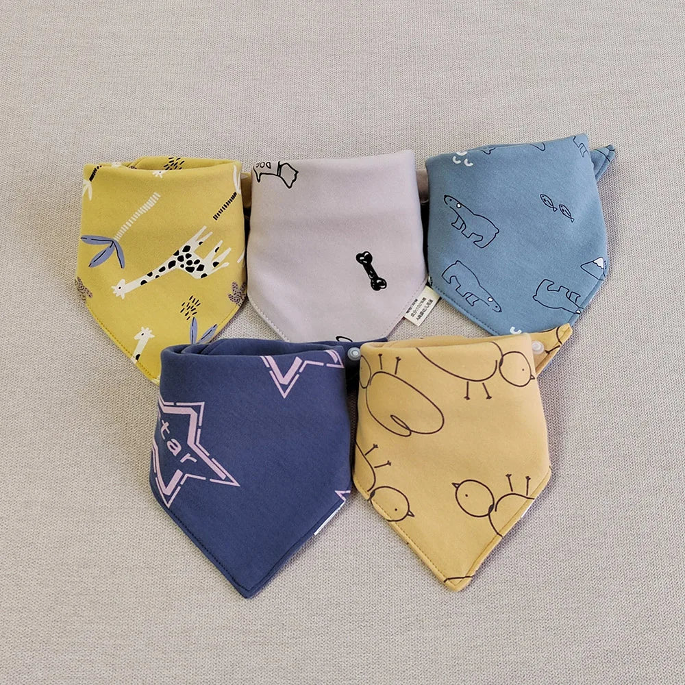 5pcs Cotton Bandana Bibs