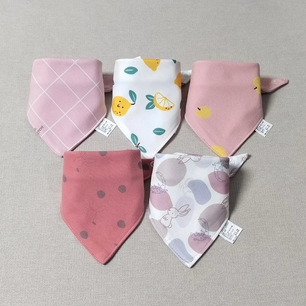 5pcs Cotton Bandana Bibs