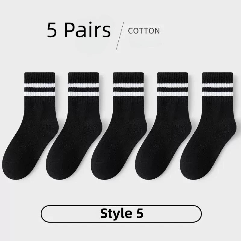 HIDY 5 Pairs Pure Cotton Socks
