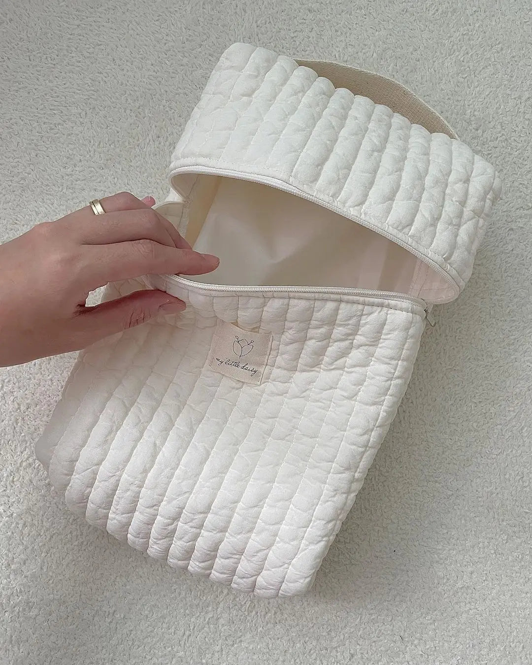 Quilted Baby Diaper Caddy Organizer