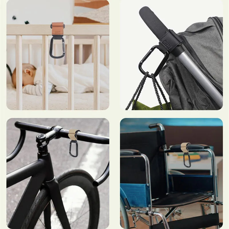 Leather Baby Bag Stroller Hook
