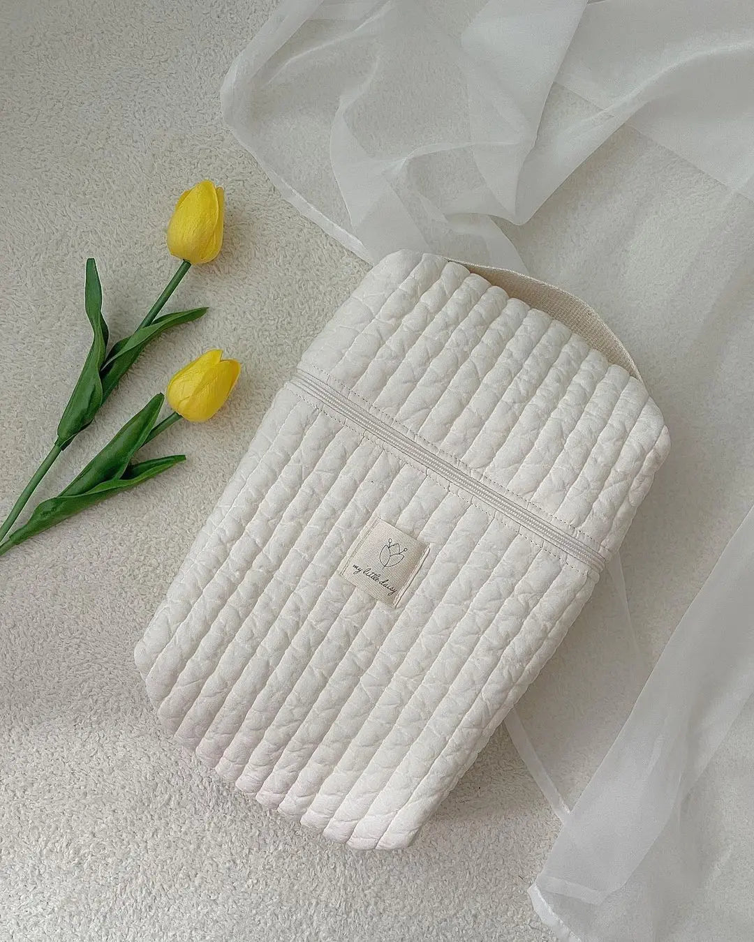 Quilted Baby Diaper Caddy Organizer