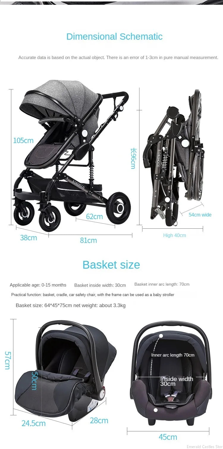 Jojo Baby stroller 3 in 1 stroller