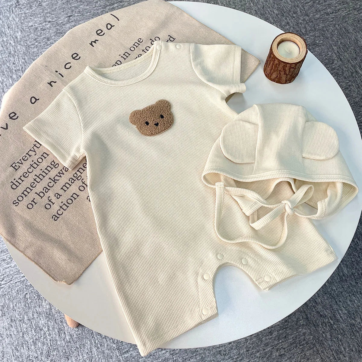 Summer Baby Romper With Hat