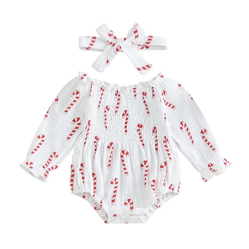 Tregren Baby Girls Valentine's Day Bodysuits with Headband