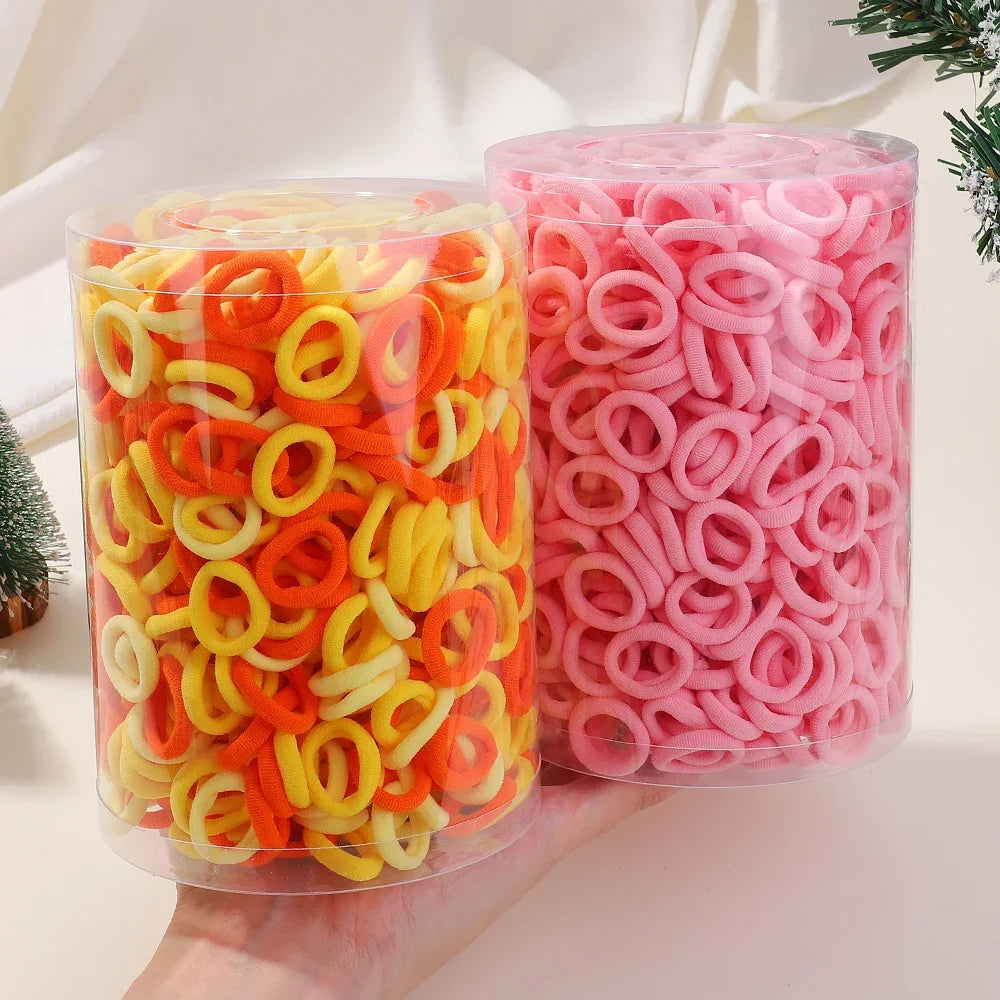 50PCS Colorful Basic Nylon Ealstic Hair Ties