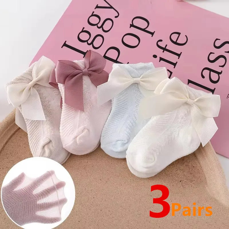 3Pairs Summer Baby Mesh Socks