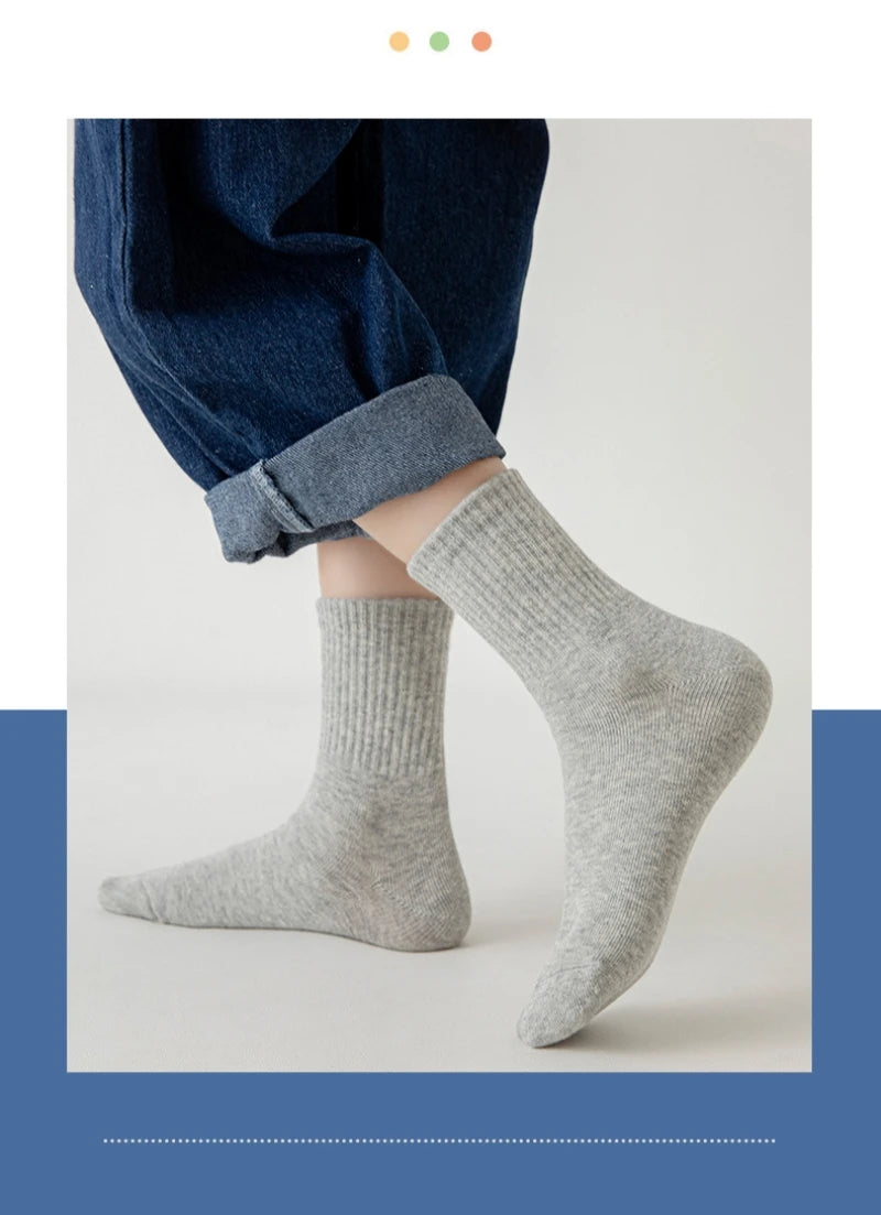 HIDY 5 Pairs Pure Cotton Socks