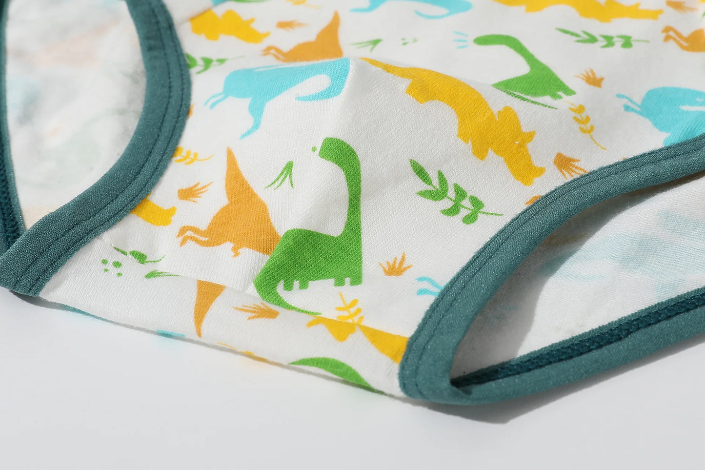 4Pcs/lot Boys Cotton Boxer Briefs